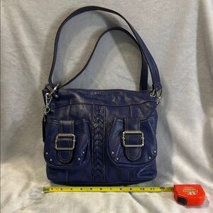 TIGNANELLO Women's Purple Leather Shoulder Bag